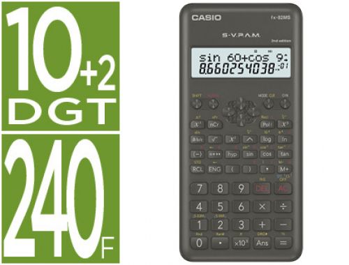 Calculadora casio fx-82msii cientifica 240 funcoes visor duplo , Casio , 39206 , 4549526612107